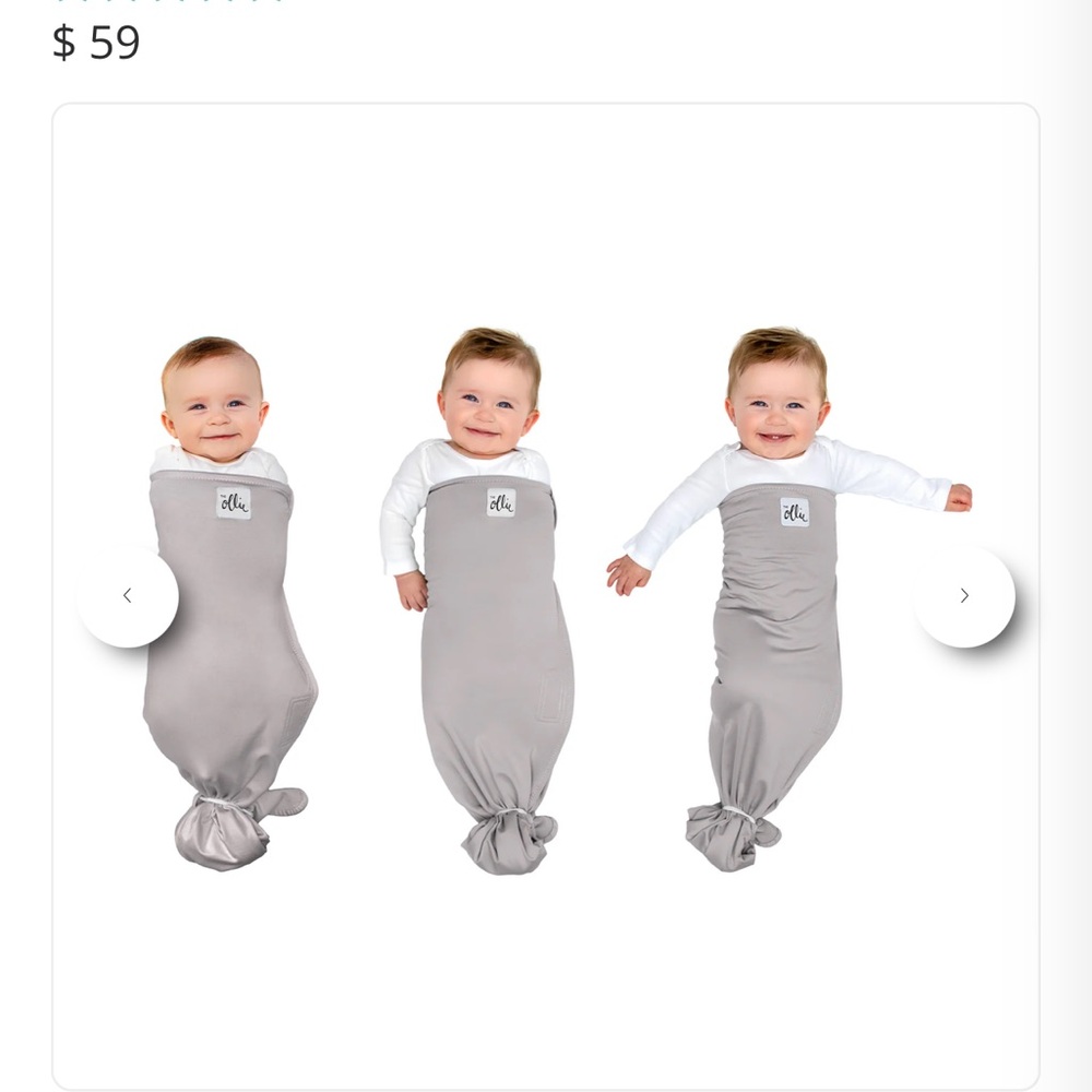 Green Ollie swaddle